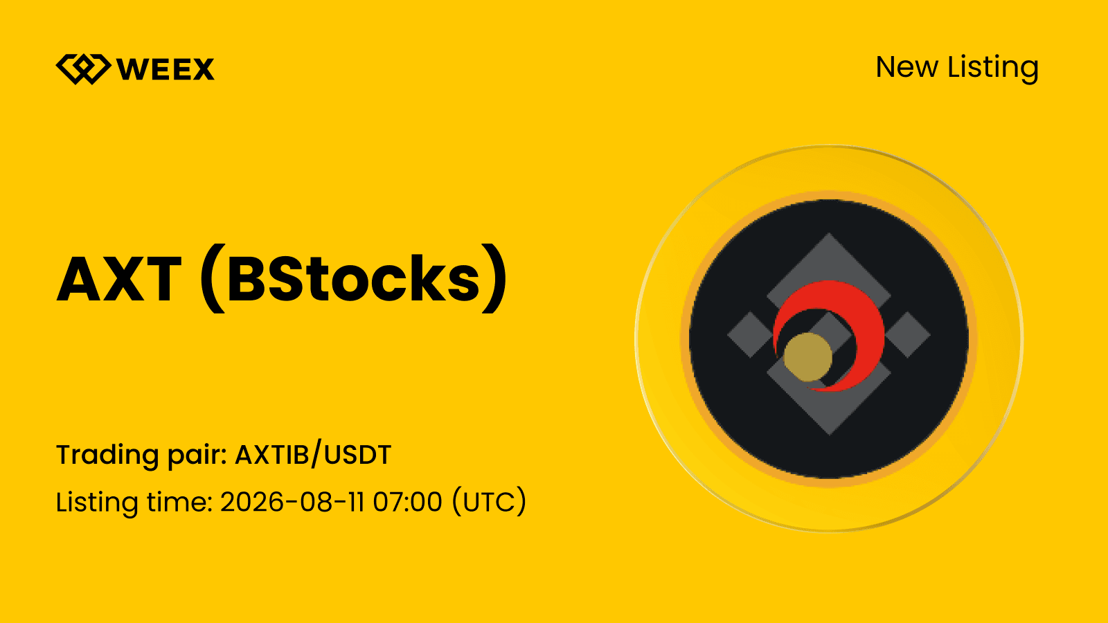 Nouveau listing : AXT (bStocks) (AXTIB) maintenant disponible sur WEEX