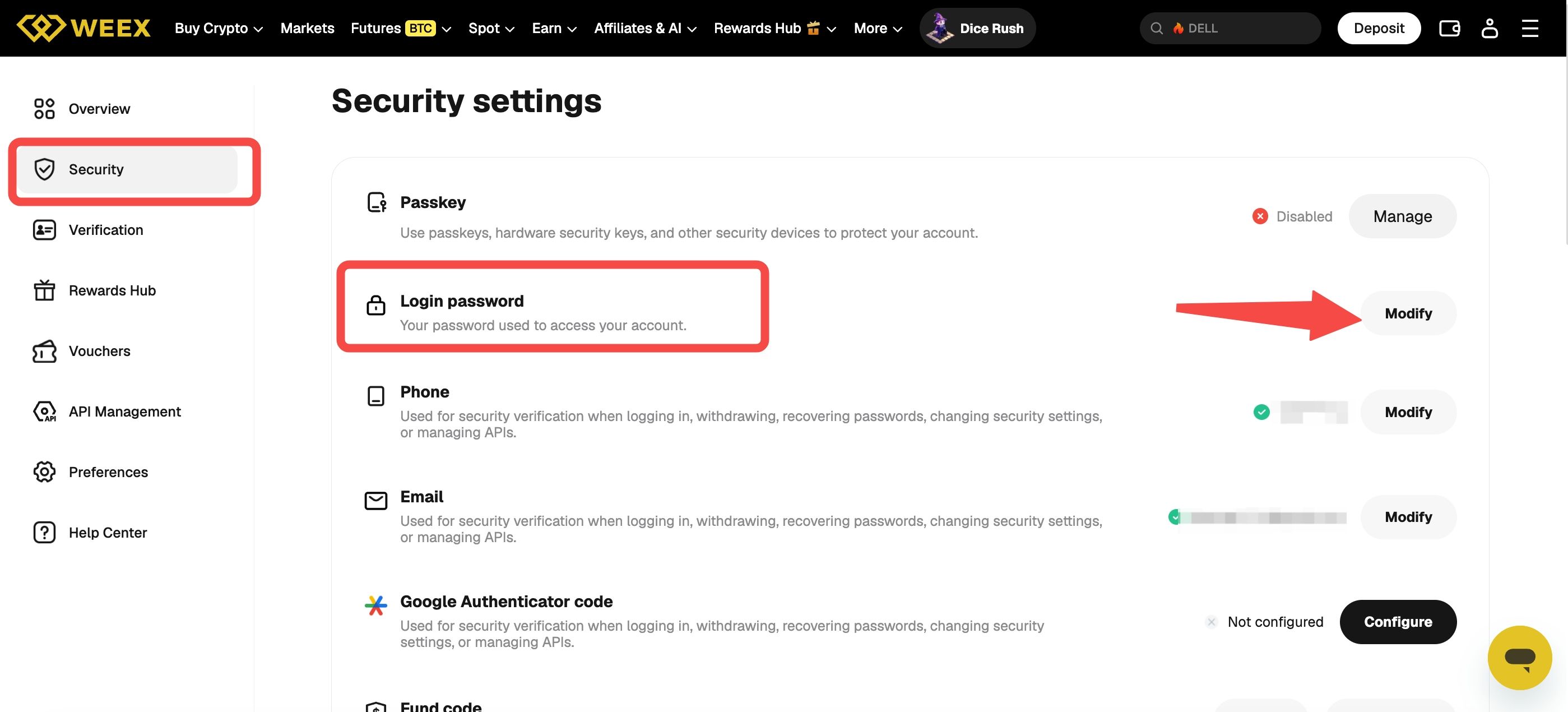 How Do You Change Your WEEX Password on the Website While Logged In