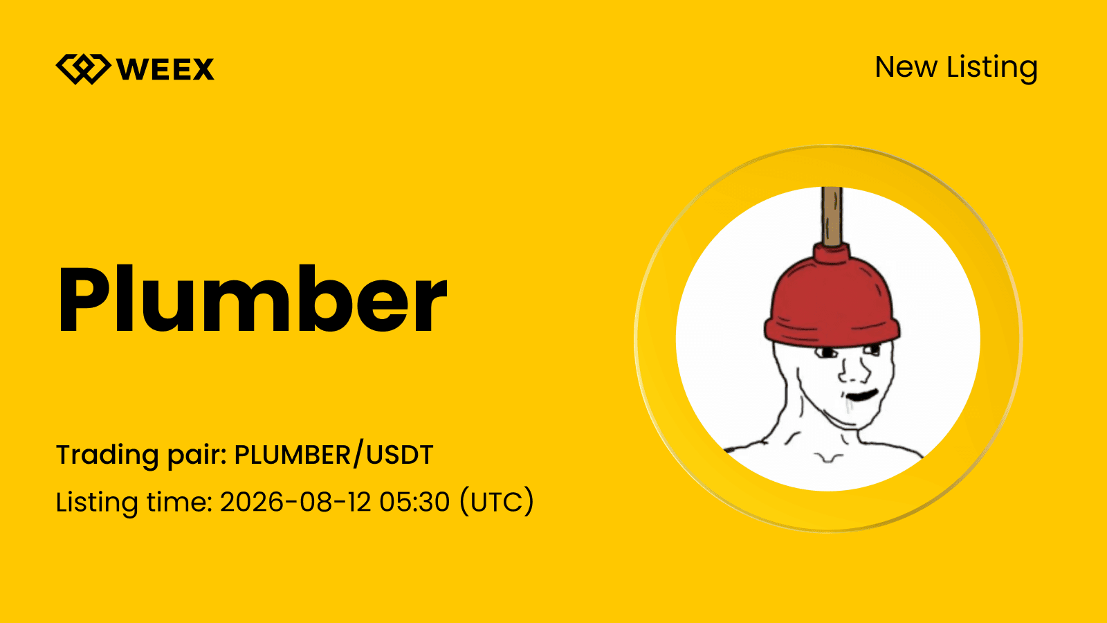 New listing: Plumber (PLUMBER) now available on WEEX