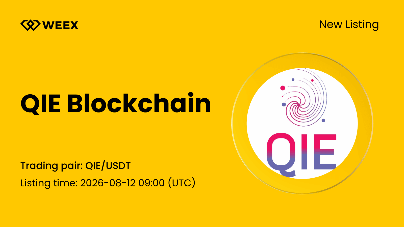 New listing: QIE Blockchain (QIE) now available on WEEX