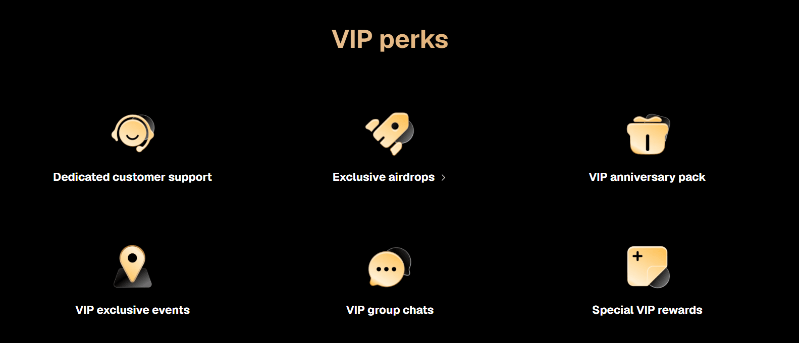 WEEX-VIP-Programm mit Vorteilen wie persönlichem Support, Veranstaltungen und Prämien